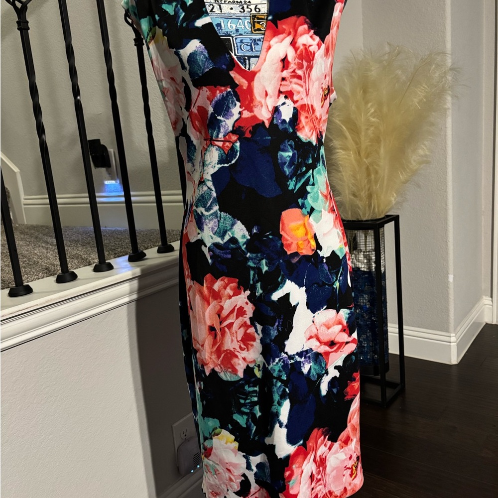 Bisou Bisou Multicolor Floral Midi Dress
